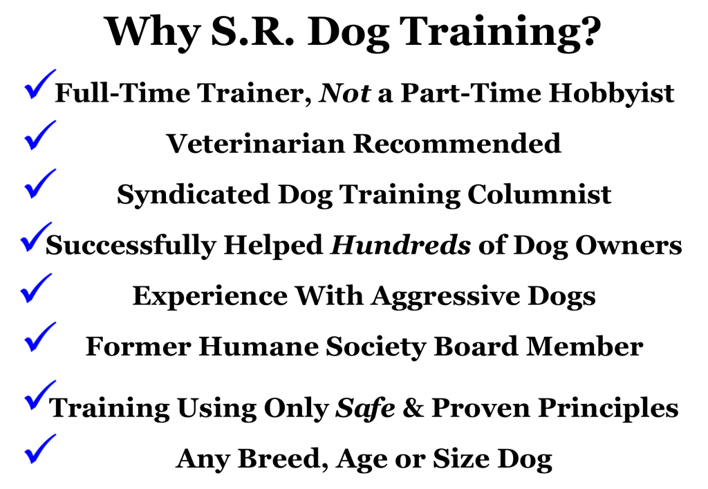 Dog Training in Westchester NY and Putnam NY – S.R. Dog Training